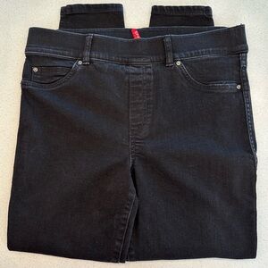Spanx Pull On Ankle Skinny Jean Pant Clean Black Size Large